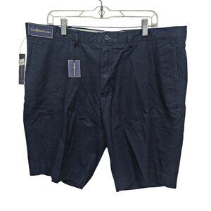 Vintage Ralph Lauren Polo Preppy Navy Blue Flat Front Shorts Size 40 NWT